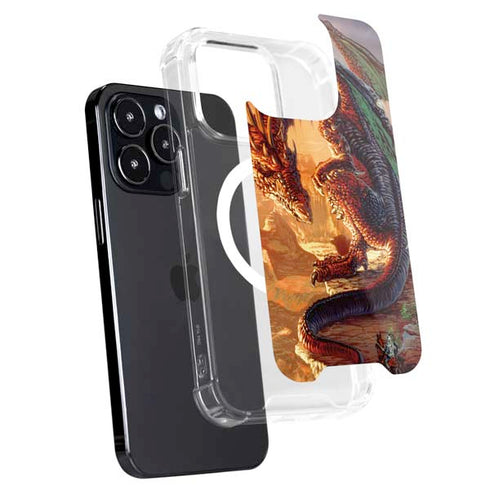 Bravery Misplaced Dragon and Knight by Ed Beard Jr iPhone 16 Pro MagSafe Case